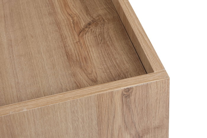 Hanah Home Consola Pekin Roble con Estanterías, Mueble Auxiliar para Salón o Pasillo, 150x76x40 cm